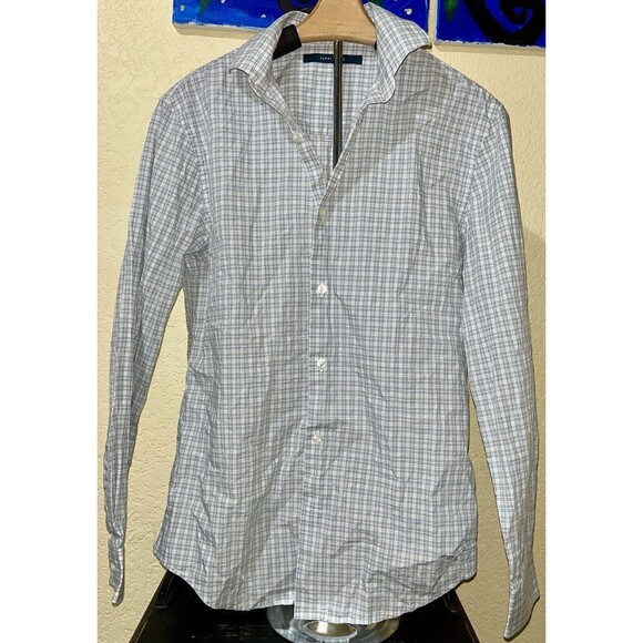 Perry Ellis Other - Perry Ellis Shirt Adult Small Button-Up Multicolor Plaid Long Sleeve Mens